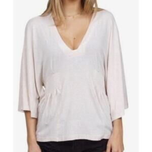 Free People Oatmeal V-Neck Dolman Sleeve Top sz S